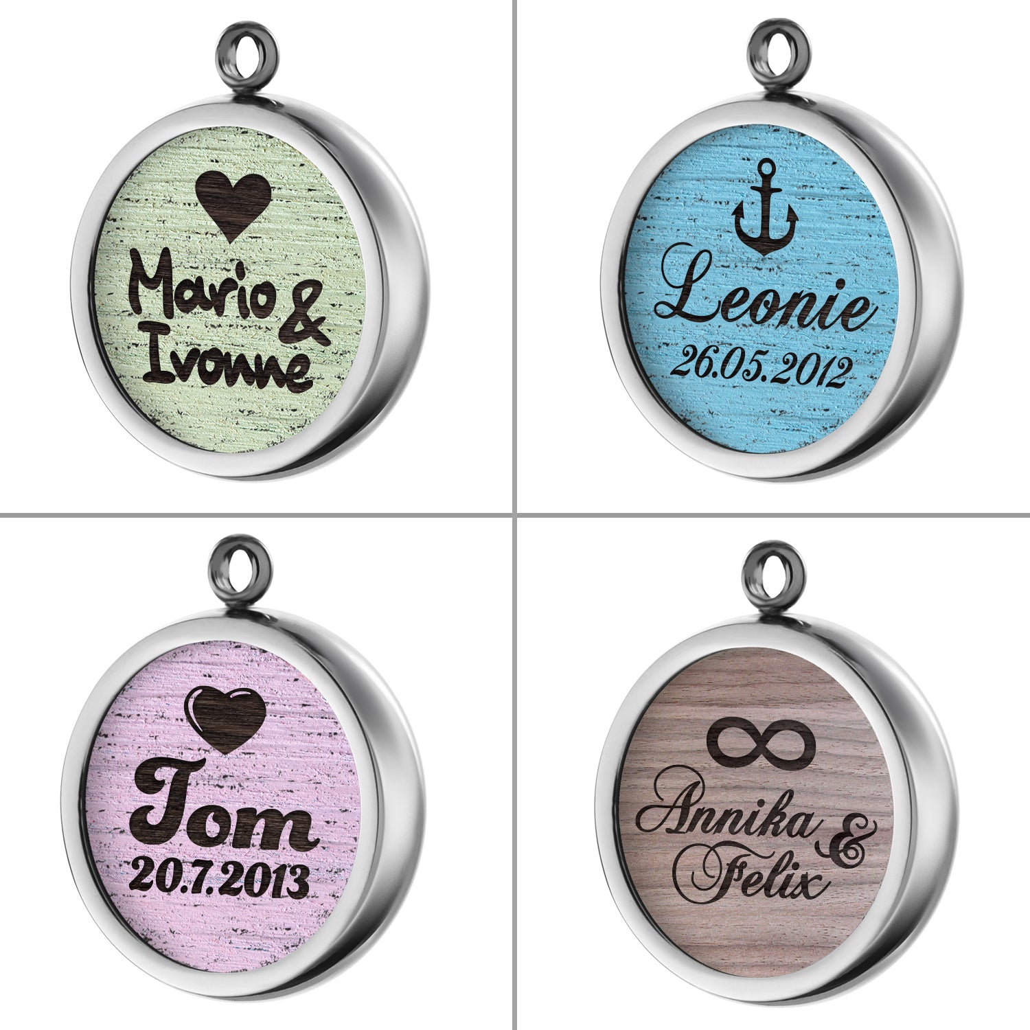 Edelstahlanhänger mit Gravur (ohne Kette)