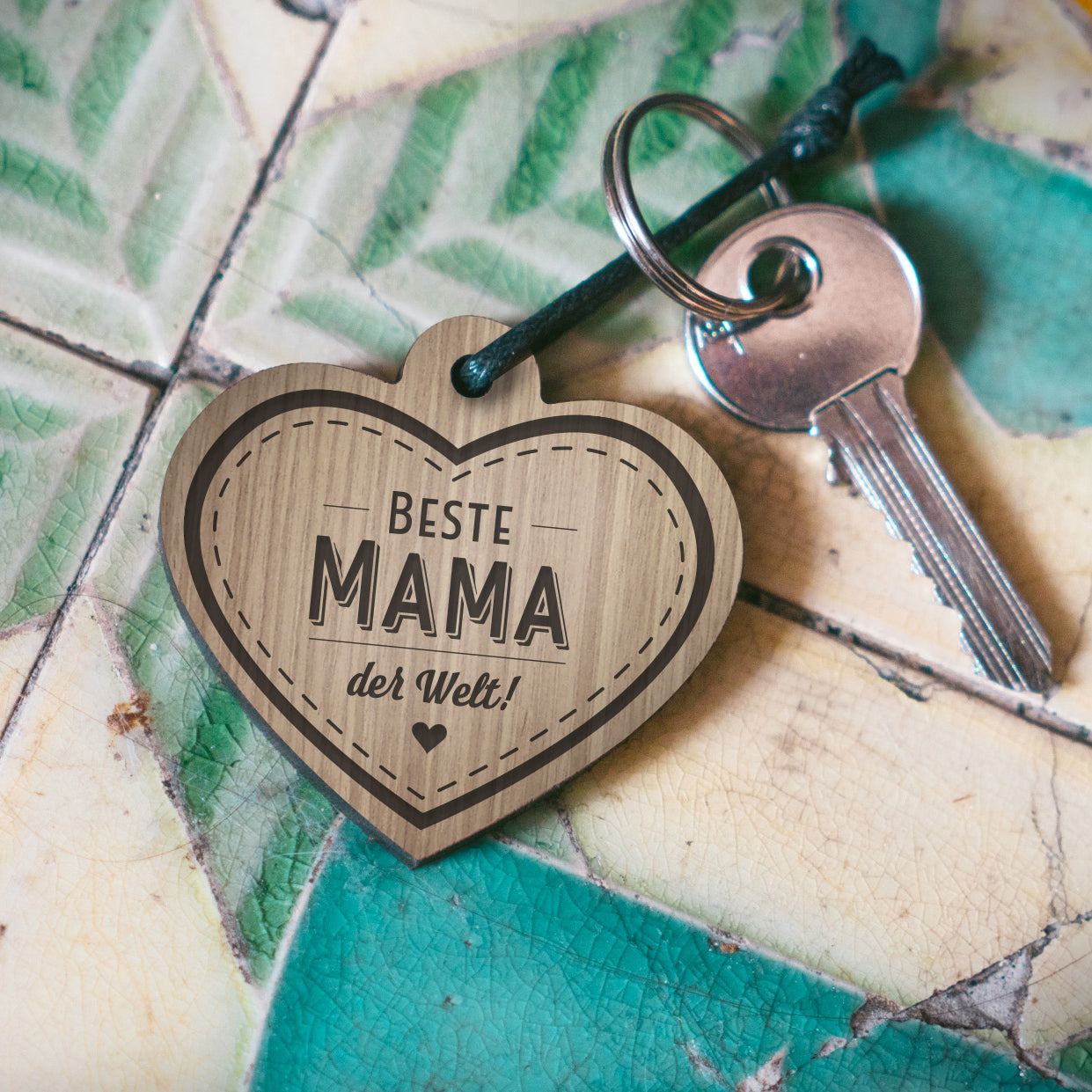 Schlüsselanhänger mit Gravur: Beste Mama der Welt!