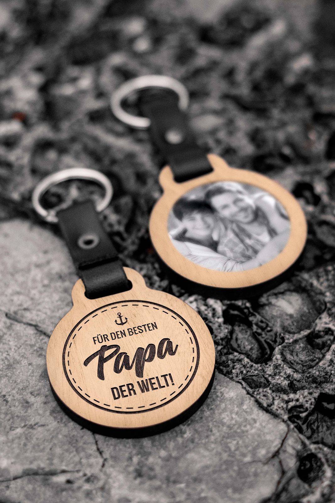 Fotogravur Schlüsselanhänger / Für den besten Papa der Welt