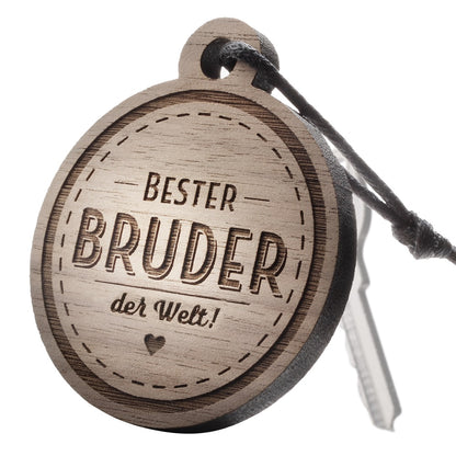 Schlüsselanhänger mit Gravur: Bester Bruder der Welt!