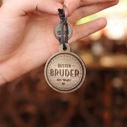 Schlüsselanhänger mit Gravur: Bester Bruder der Welt!