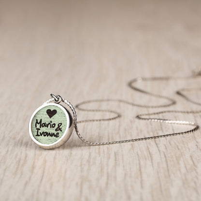 Edelstahlkette mit Gravur Anhänger „SummerLove“ - Mint