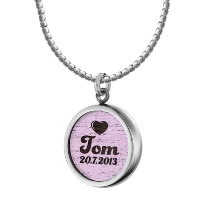 Edelstahlkette mit Gravur Anhänger „SummerLove“ - Rosé