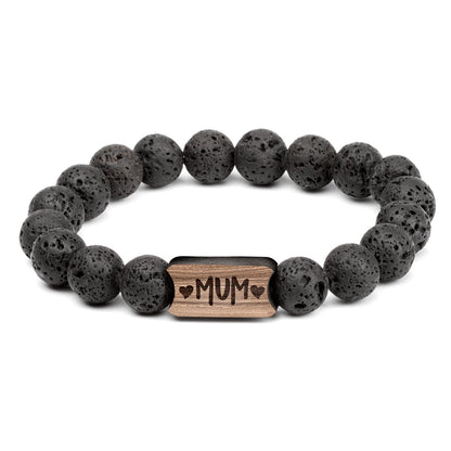 Perlenarmband „Black Lava“