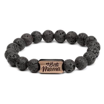 Perlenarmband „Black Lava“