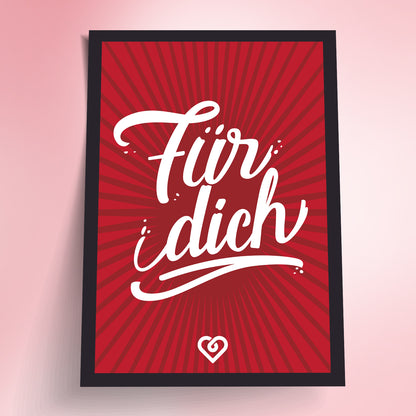 schenkYOU® Postkarte  Rot – Für dich